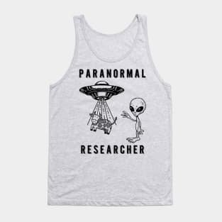 Paranormal Researcher (Black on White) Tank Top